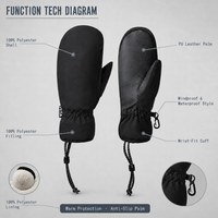 Gants de ski imperméables antidérapants unisexes avec logo personnalisé pour le snowboard, le cyclisme et les sports de plein air