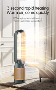 Quạt không cánh cho phòng ngủ, quạt dao động 90 ° cho trong nhà với 10 tốc độ, hẹn giờ 9H, màn hình LED, dễ lau chùi - Product Image 2