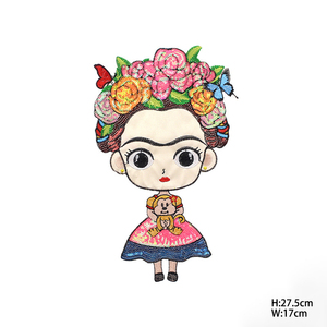 Tùy Chỉnh Phim Hoạt Hình Cô Gái Sắt Trên Thêu Các Bản Vá Lỗi Thời Trang Sequin Truyền Nhiệt Vải Vá Cho Quần Áo Sẵn Sàng Để Tàu - Product Image 2