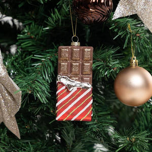 2026 LONGSTAR Chocolat Verre Ornements Décorations D'arbre <span class=keywords><strong>De</strong></span> Noël Dessert Décoratifs Tentures Restaurant Hôtel Décor - Product Image 2