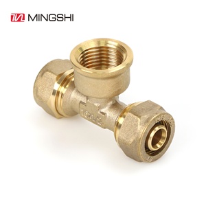 MINGSHI plomberie raccords à compression en laiton <span class=keywords><strong>multicouche</strong></span> gaz PEX AL PEX raccord de tuyau raccord à compression coudé mâle - Product Image 5