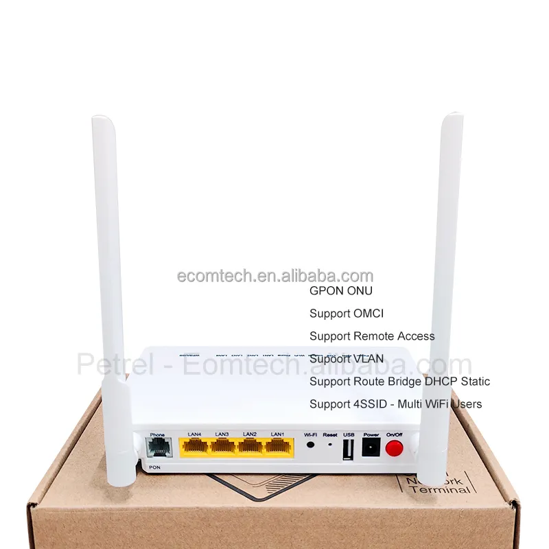 FTTH ZTE ONT ONU GPON F660V8.0 OMCI Suporte por C320 C300 OLT 1GE+3FE+1VOIP+WIFI 5dB equipamento de rede de fibra óptica ONT F660 V9.0