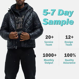 Blouson bombardier matelassé pour hommes Blouson aviateur personnalisé pour hommes Manteau chaud confortable et décontracté à fermeture éclair Veste en duvet pour hommes à la mode - Product Image 2