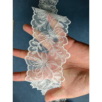 Tissu en polyester 100% tricoté sur mesure, transparent, brodé à fines rayures, poids personnalisable, pour vêtements de mode et textiles de maison