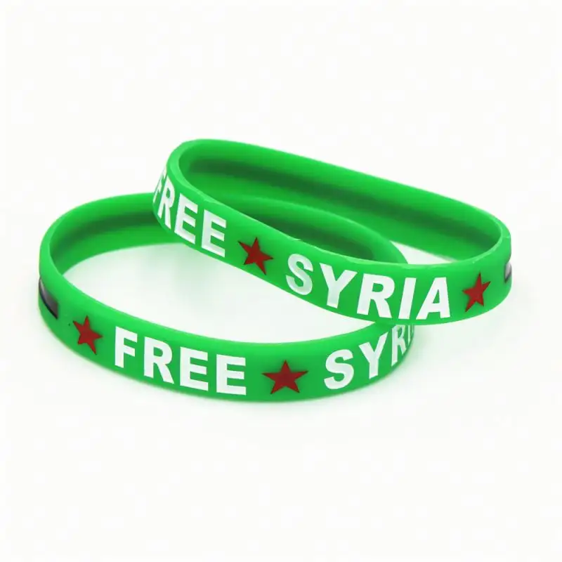 2020 नई Syrien झंडा Armband रबर मुफ्त सीरिया wristband झंडा कंगन सिलिकॉन