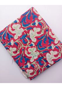 Tela de Algodón 100% Natural Orgánica Hecha a Mano en India, Diseño Floral Estampado a Mano, Ligera, Sin Coser - Product Image 2