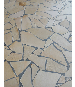 Dalles de pierre naturelle jaune Ananthpur haute performance, bords taillés à la main, conçues pour une utilisation extérieure durable - Product Image 1