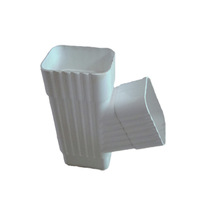Accessoires de déviateur de gouttière carrée en aluminium, raccord en T oblique, zingué, étanche, pour l'ingénierie de la construction