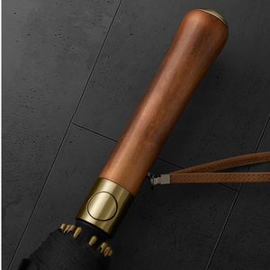 Parapluie Droit à Long Manche en Bois de 23 Pouces, Grande Taille, Robuste, avec Logo Personnalisé pour Homme - Offre Spéciale - Product Image 2