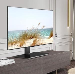 Tabletop Máy tính để bàn Plasma <span class=keywords><strong>TV</strong></span> đứng <span class=keywords><strong>Glass</strong></span> <span class=keywords><strong>TV</strong></span> đơn vị cho 26 "36" 45 "65" inch <span class=keywords><strong>TV</strong></span> phòng khách đồ nội thất hiện đại màu đen - Product Image 3