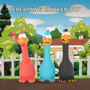 Sıcak Fırsat Karikatür Lateks Çığlık Atan Tavuk Sesli Orta Boy Köpek Çiğneme Oyuncağı - Dış Mekan Kullanımı İçin En İyi Evcil Hayvan Oyuncağı - Product Image 2
