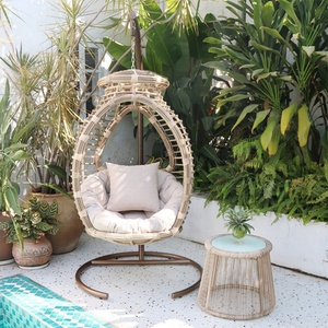 New Design Indoor Outdoor Patio Balcony Hanging Chair <b>Circle</b> <b>Swing</b> Chair for Garden Living Room Metal for Hotels - Product Image 2