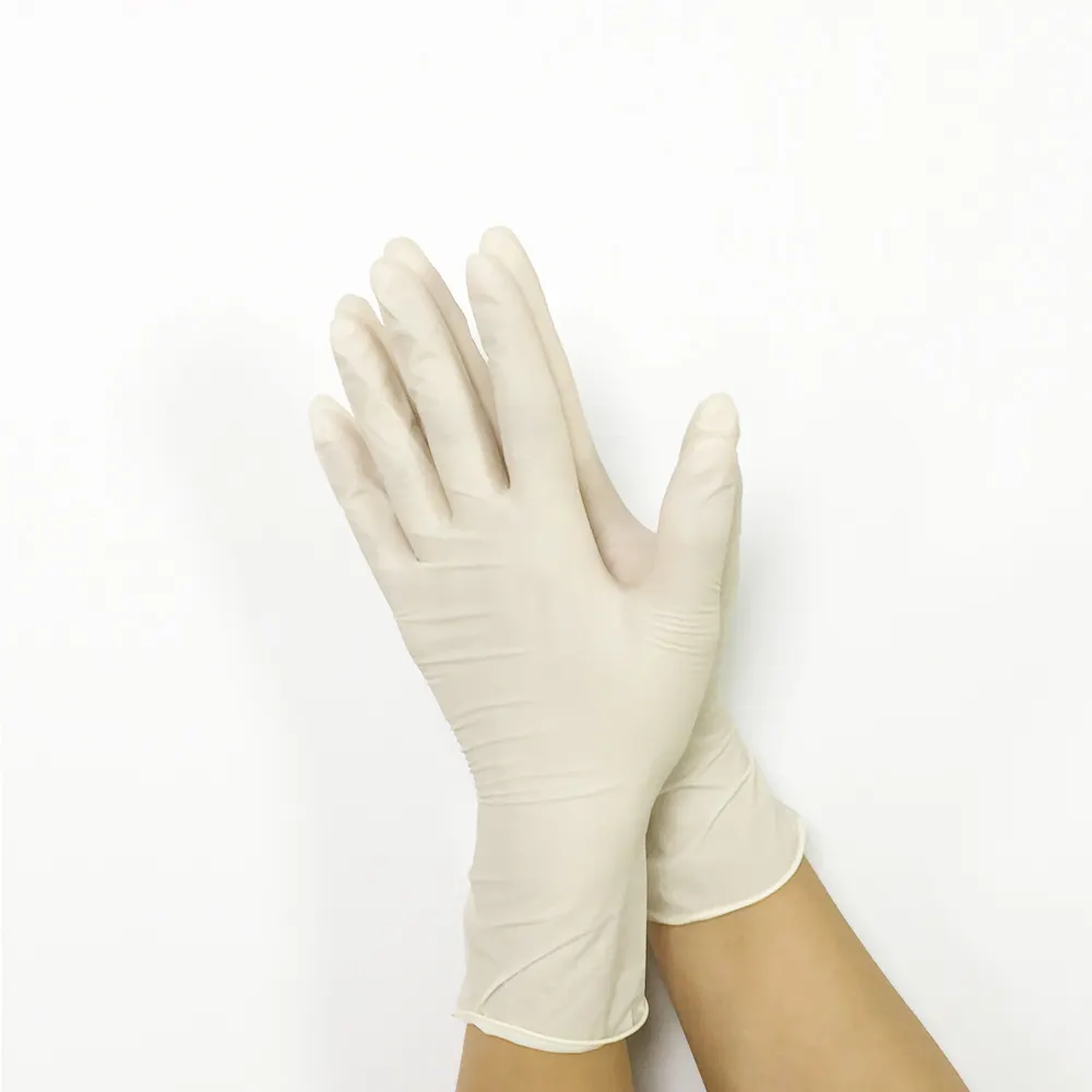Hochwertige Heartmed Marke einweg-Latex-Handschuhe Pulver / pulverfrei S / M / L / XL