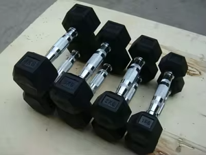 ดัมเบลหกเหลี่ยม2.5 5 8 10 25 50 <span class=keywords><strong>70</strong></span> 75 100 <span class=keywords><strong>kg</strong></span> ปอนด์20lb 50kg ปอนด์50kg หนักหนักอุปกรณ์การฝึกอบรมยางหุ้มด้วยยาง - Product Image 5