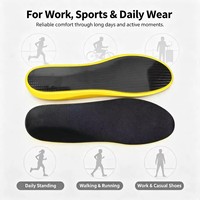 Semelles orthopédiques en fibre de carbone, inserts de soutien de la voûte plantaire, absorption des chocs, unisexe, pour le sport, le travail et l'usage quotidien