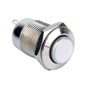 12 mét chống phá hoại <span class=keywords><strong>push</strong></span> <span class=keywords><strong>button</strong></span> chuyển quá trình oxy hóa Shell Flat Round Head với Brass Nickel 12V màu xanh LED Volt Nút chuyển đổi - Product Image 2