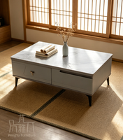 Ensemble Meuble TV et Table Basse de Luxe Moderne Personnalisé, Facile à Nettoyer, pour Villa, Appartement, Chambre et Salons