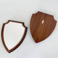 20X25cm Personnaliser Or Argent Plaque Bouclier Forme En Bois Certificat Plaque MH-N70