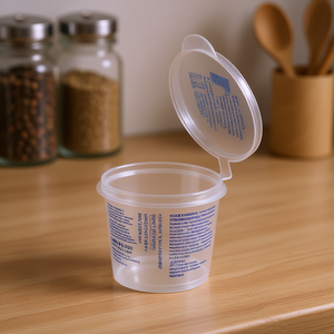 Coppette Monoporzione Trasparenti in PP da 2 Oz con Coperchio per Conservazione della Freschezza, Design Minimalista, per Uso in Cucina - Product Image 2