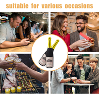 Ensemble de 5 ouvre-bouteilles à vin en métal avec logo personnalisé, ensemble cadeau vin très vendu avec bouchon de bouteille et verseur à vin pour les amateurs de vin