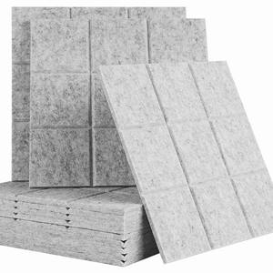 Panneaux acoustiques en fibre de polyester au design moderne personnalisé avec chanfrein de panneau mural à rainure en V pour les halls d'hôtel et de studios insonorisés - Product Image 1