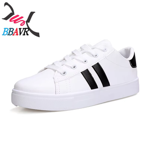 New Design Pu Sneakers Comfortable Flat Custom logo Casual White <b>Shoes</b> Womens - Product Image 5