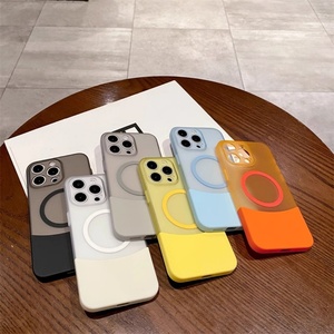 New Trend Slim Shockproof PC <b>Material</b> <b>Magnetic</b> Case for 11-17 Pro Max 2-in-1 Splicing Design Shockproof Cover - Product Image 3