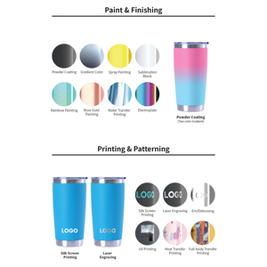 Tasses à café personnalisées avec revêtement en poudre, gobelet <span class=keywords><strong>isotherme</strong></span> de 20 oz, tasse de voyage en acier inoxydable à double paroi, vente en gros avec couvercles - Product Image 6