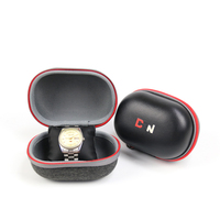 Échantillon gratuit d'usine pochette de montre EVA à coque dure noire personnalisée étui de montre intelligente EVA à fermeture éclair de voyage avec oreiller