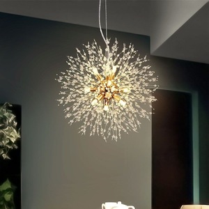 Lampu Gantung Kembang Api Dandelion, Lampu Kristal Ruang Makan, Lampu Modern dan Sederhana untuk Kamar Tidur, Bar, Konter, Pakaian, Jendela Toko - Product Image 1