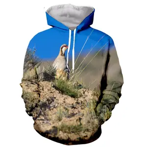 Fitspi pájaro Animal 3D estampado Sudadera con capucha manga larga moda Primavera otoño Unisex personalizado sudaderas con capucha al por mayor