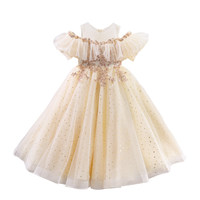 Robes longues de princesse d'été pour filles, robes à fleurs, vêtements pour enfants, fête d'anniversaire, récital de piano, costume de performance, mariage