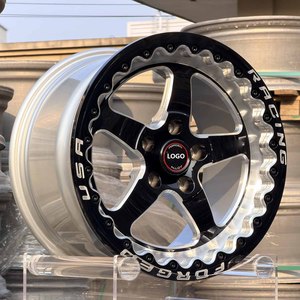 Rines Forjados de Cinco Radios con Beadlock de 15, 17, <span class=keywords><strong>18</strong></span> y 19 Pulgadas, 6x139.7, 5x127, 5x114.3 para <span class=keywords><strong>Ford</strong></span> <span class=keywords><strong>Mustang</strong></span> <span class=keywords><strong>GT</strong></span>, BMW M4, Dodge Challenger - Product Image 4