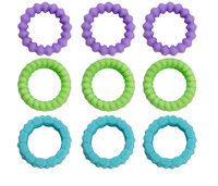 Jouets sensoriels pour enfants, anneaux sensoriels en silicone, anneaux anti-stress pour les doigts, anneaux sensoriels texturés doux, jouets promotionnels
