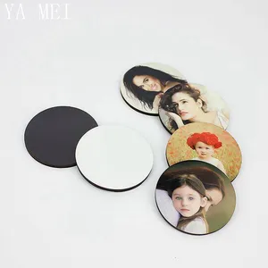 Wood Mdf Material Home Decoration Eco-Friendly Anniversary Round Blank Sublimation Fridge Magnet