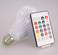 Ampoule LED RGB sans fil, lecture de musique, télécommande sans fil E26 E27 B22 pour maison hôtel Restaurant
