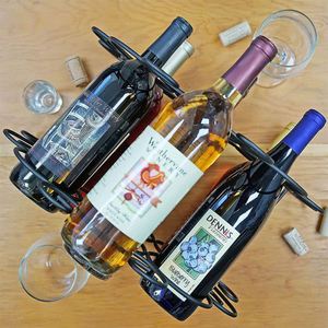 Porte-bouteilles empilable en fil métallique robuste, support de comptoir pour bouteilles de vin, rangement autoportant en métal pour bouteilles de vin - Product Image 3