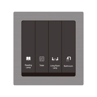 1_2_3_4 Gang Tuya Smart APP Télécommande Voix Lumière Verre Trempé Tactile Sans Fil Wifi Mur Smart Switch pour Hôtel