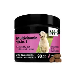 Produits de santé pour animaux de compagnie Supplément contre les puces et les poux Fled & tick Chews Personnalisé Pet 10 en 1 Multivitamine