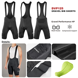 Darevie Unisex Premium ghiaia ciclismo <span class=keywords><strong>pantaloncini</strong></span> compressione ghiaia prestazioni HP imbottito Multi tasche pantaloni da bicicletta - Product Image 5
