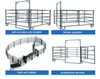 12 pies portátil de alta resistencia de metal galvanizado pluma redonda ganado Corral ganado granja caballo patio valla paneles