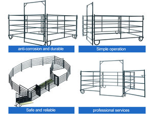 12 Ft Portable Heavy Duty Galvanized Metal <strong>Round</strong> <strong>Pen</strong> Cattle Corral Livestock Farm Horse Yard Fence <strong>Panels</strong> - Product Image 5