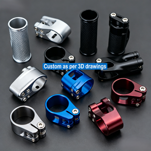 Tige de guidon de vélo de route en alliage de titane NH, finition anodisée noire polie, pièces de vélo légères, service d'usinage CNC - Product Image 2