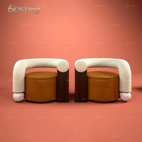 Fauteuil de salon en velours d'accentuation de luxe rétro moderne, fauteuil de détente moderne Galatea avec accoudoirs