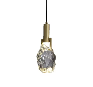 Zèle Éclairage Intérieur Or Cristal Pendentif Lumière Nouveau Design Spécial-Forme Grande Base E12 Installation Suspendue pour L'espace de La Chambre - Product Image 1