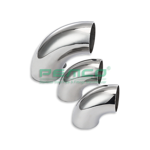 ข้องอท่อสแตนเลสแบบกระจกหรือแบบซาติน เพ็มโก 90 องศา สำหรับราวบันได - Product Image 1