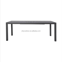 Mesa de Comedor de Aluminio de Diseño Moderno LvYe, para 8-10 Personas, Extensible Tipo Mariposa, para Uso en Hoteles y Exteriores, con Recubrimiento en Polvo EN581-2, Venta al Por Mayor