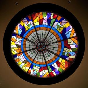 Bloque de Vidrio Sólido Hecho a Mano Personalizado para Uso en Hoteles, Domo Tiffany Skyline - Product Image 4