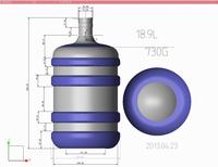 Machine de soufflage semi-automatique pour bouteilles d'eau en PET de 5 gallons, capacité de 100 à 200 BPH, composants moteur et AirTac