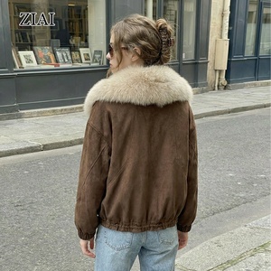 Giacca Invernale da Donna Calda <span class=keywords><strong>e</strong></span> Spessa, Casual, in Finta Pelle Scamosciata Imbottita in Cotone con Grande Collo in <span class=keywords><strong>Pelliccia</strong></span> - Product Image 3